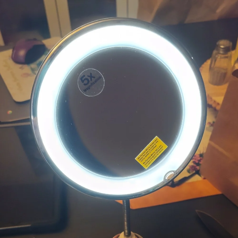 Adjustable Silver Vanity Mirror